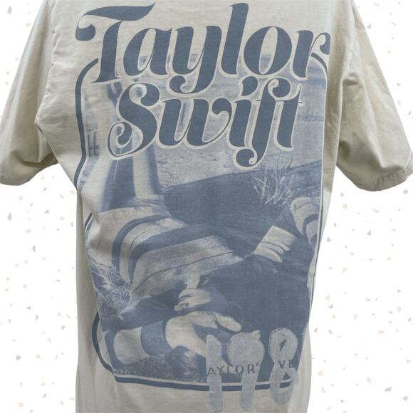 Taylor Swift 1989 Yellow Photo Tee Stay Album Seagulls Distressed Size S - Picture 4 of 10